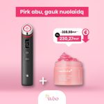 medicube AGE-R Booster Pro Black – Collagen Jelly Cream veido odos priežiūros aparatas + veido kremas, 110 ml.