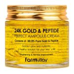 Farm Stay 24K Gold & Peptide Perfect Ampoule Cream – veido kremas brandžiai odai