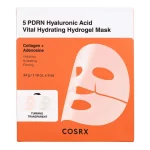 CosRX 5 PDRN Hyaluronic Acid Vital Hydrating Hydrogel Mask – intensyviai drėkinanti hidrogelio kaukė, 3 vnt.