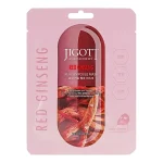 Jigott Red Ginseng Real Ampoule Mask – maitinamoji veido kaukė